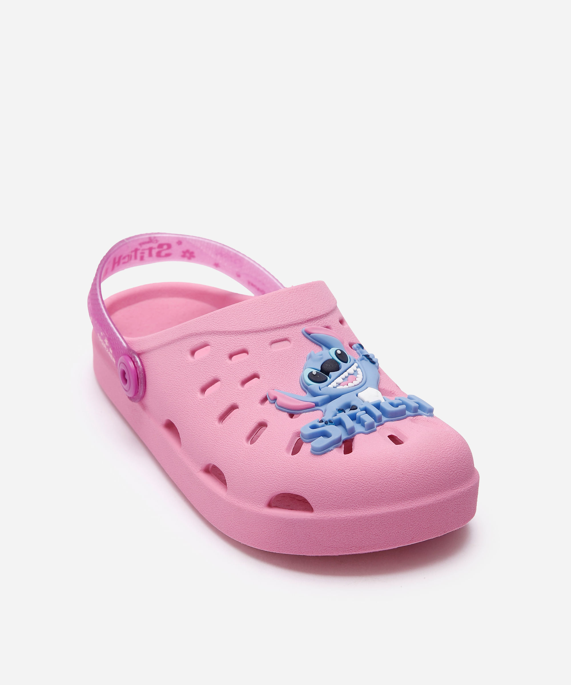babuche infantil stitch rosa