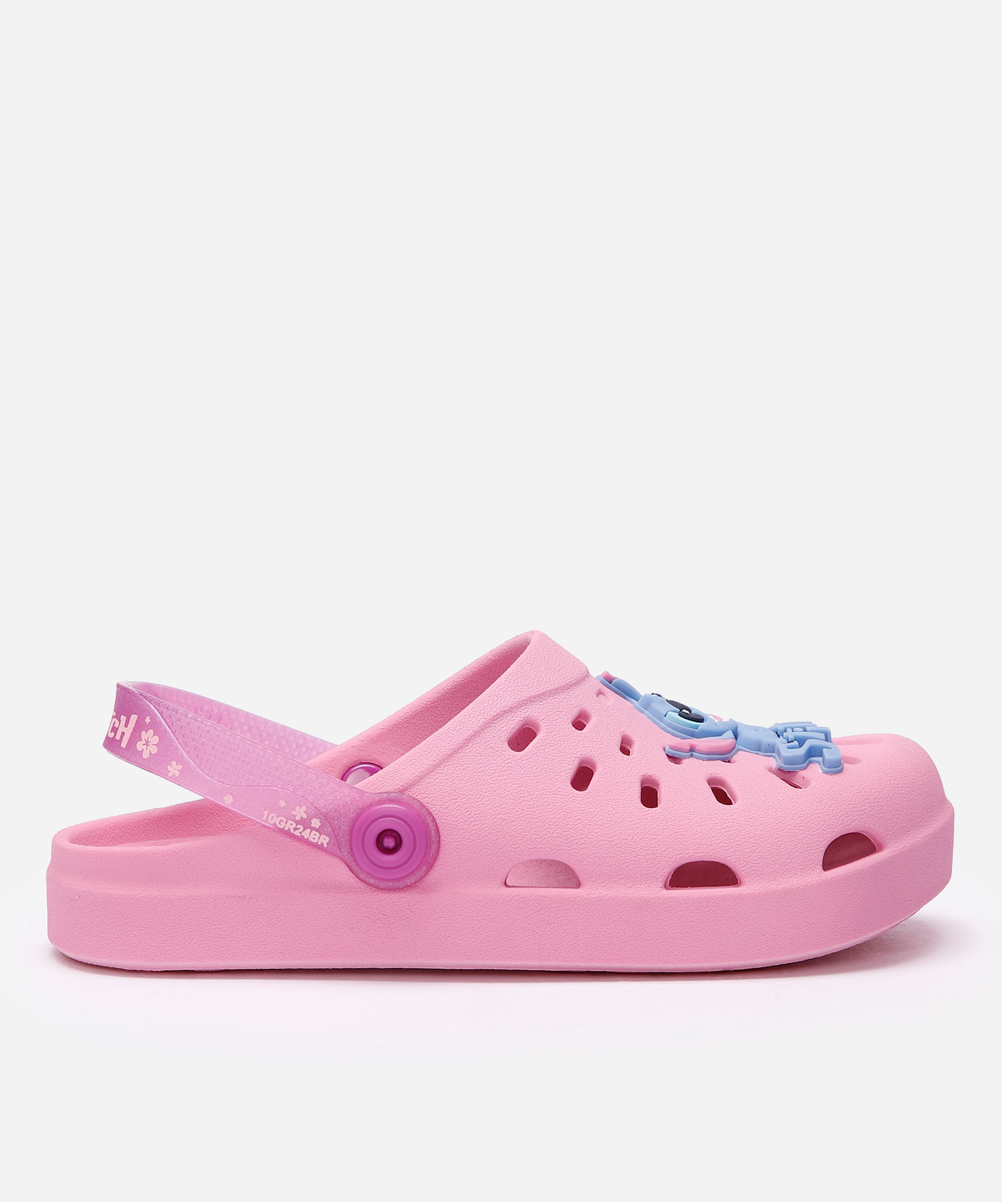 babuche infantil stitch rosa