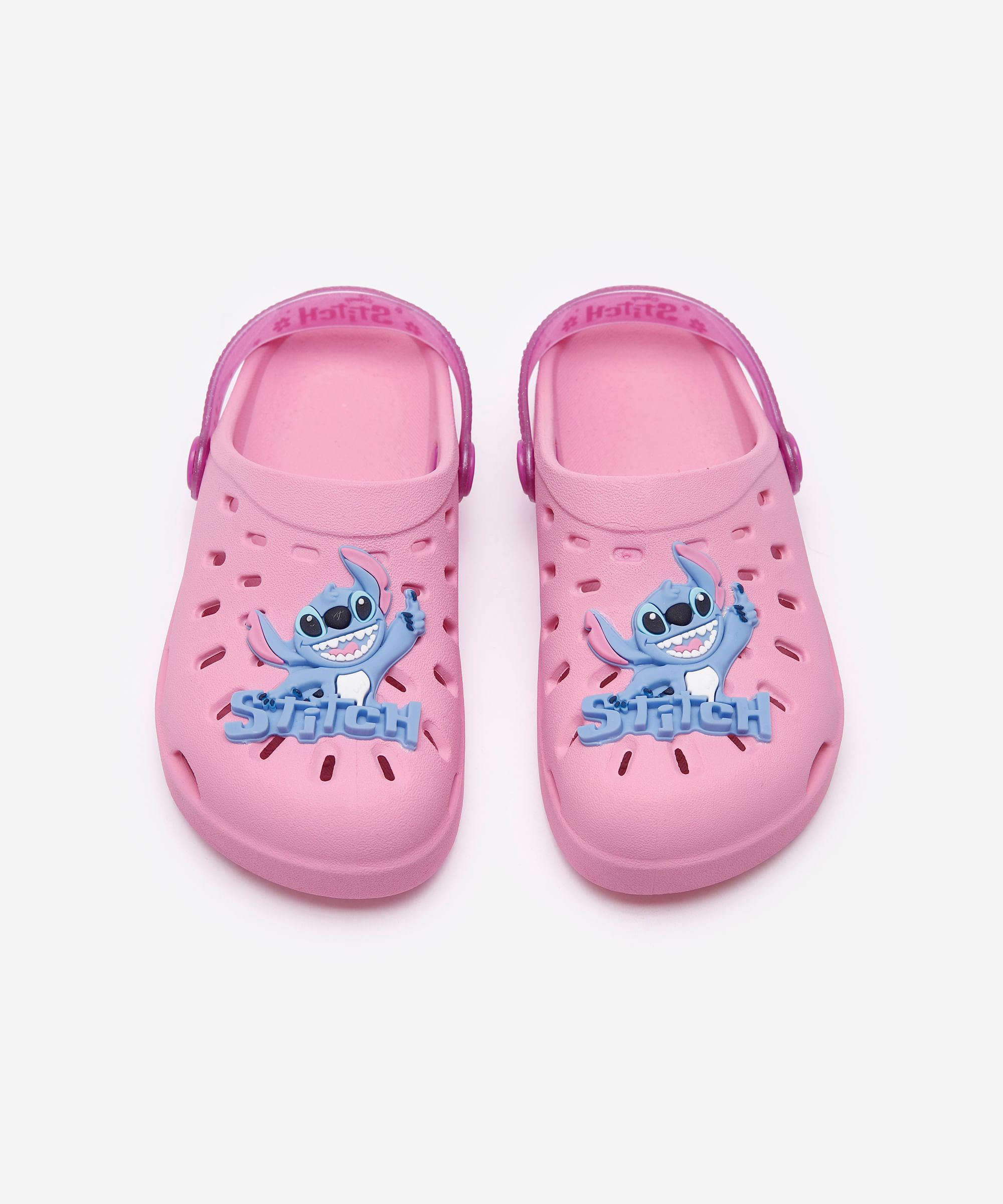 babuche infantil stitch rosa