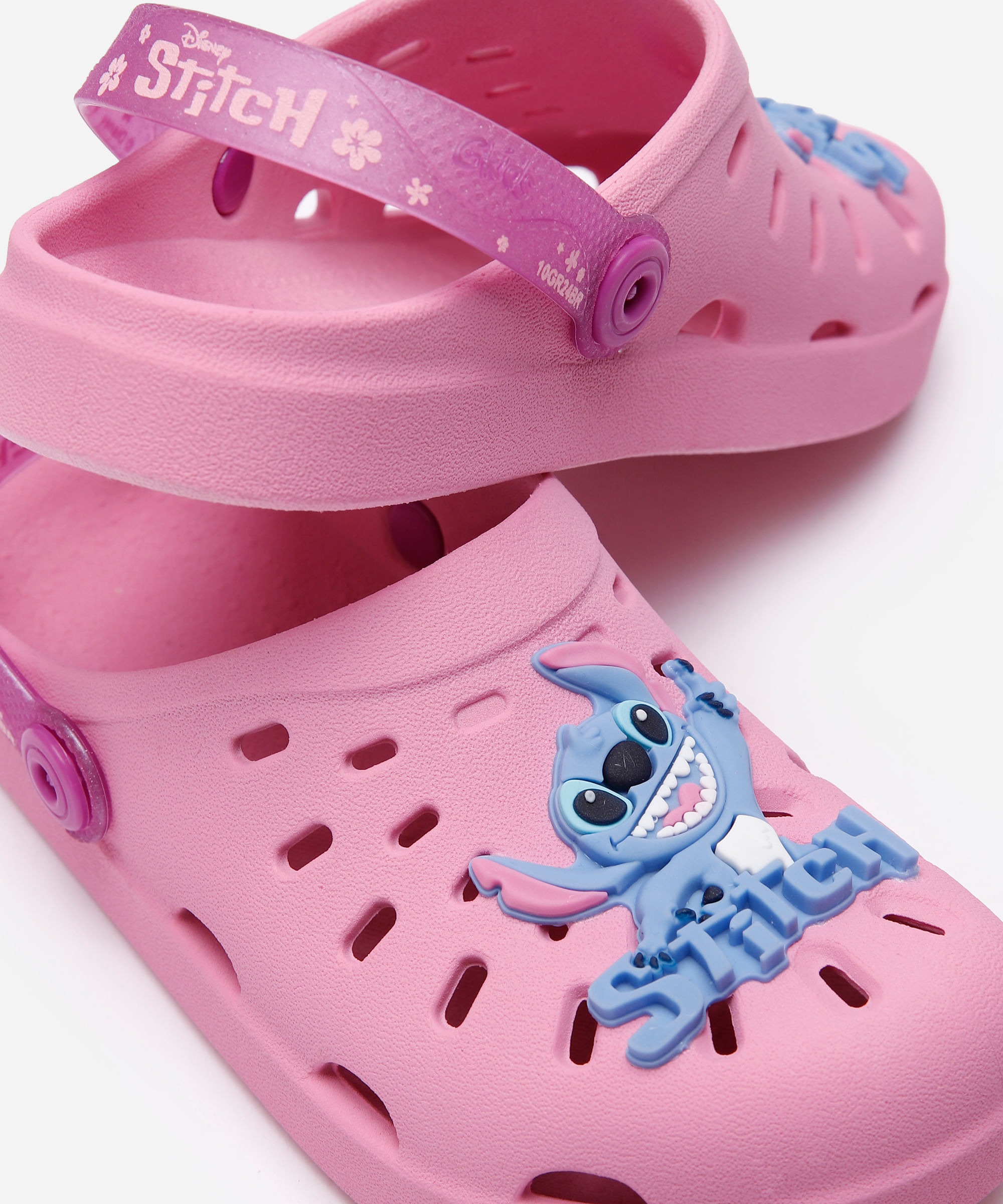 babuche infantil stitch rosa
