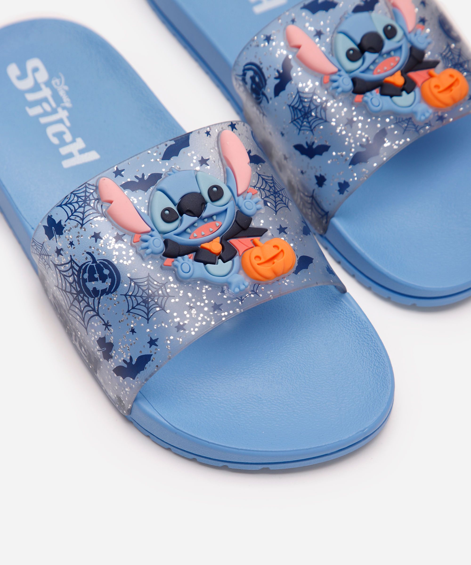 chinelo slide ipanema stitch listrado azul