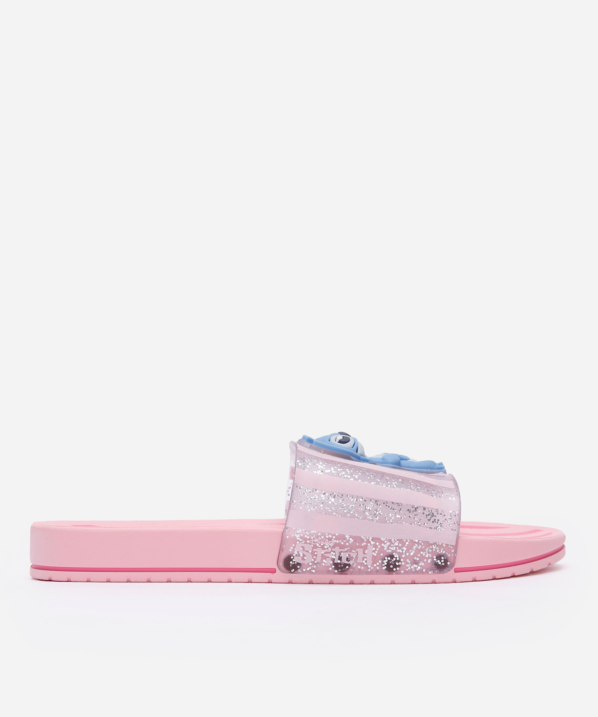 chinelo slide ipanema stitch listrado rosa