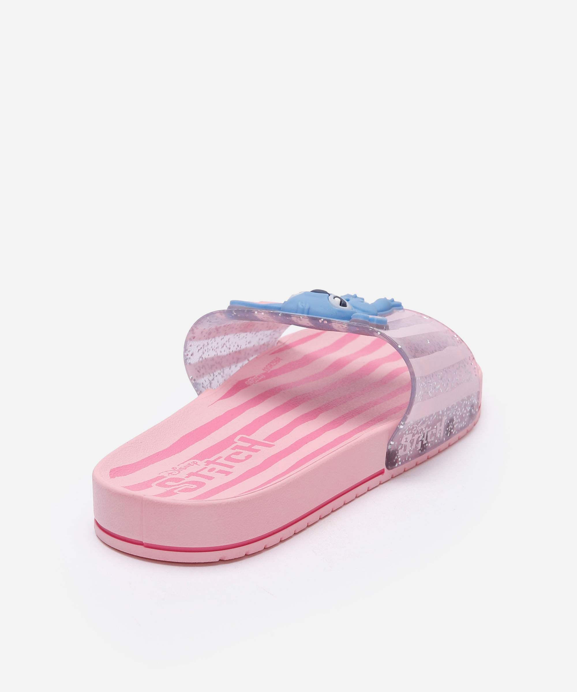 chinelo slide ipanema stitch listrado rosa