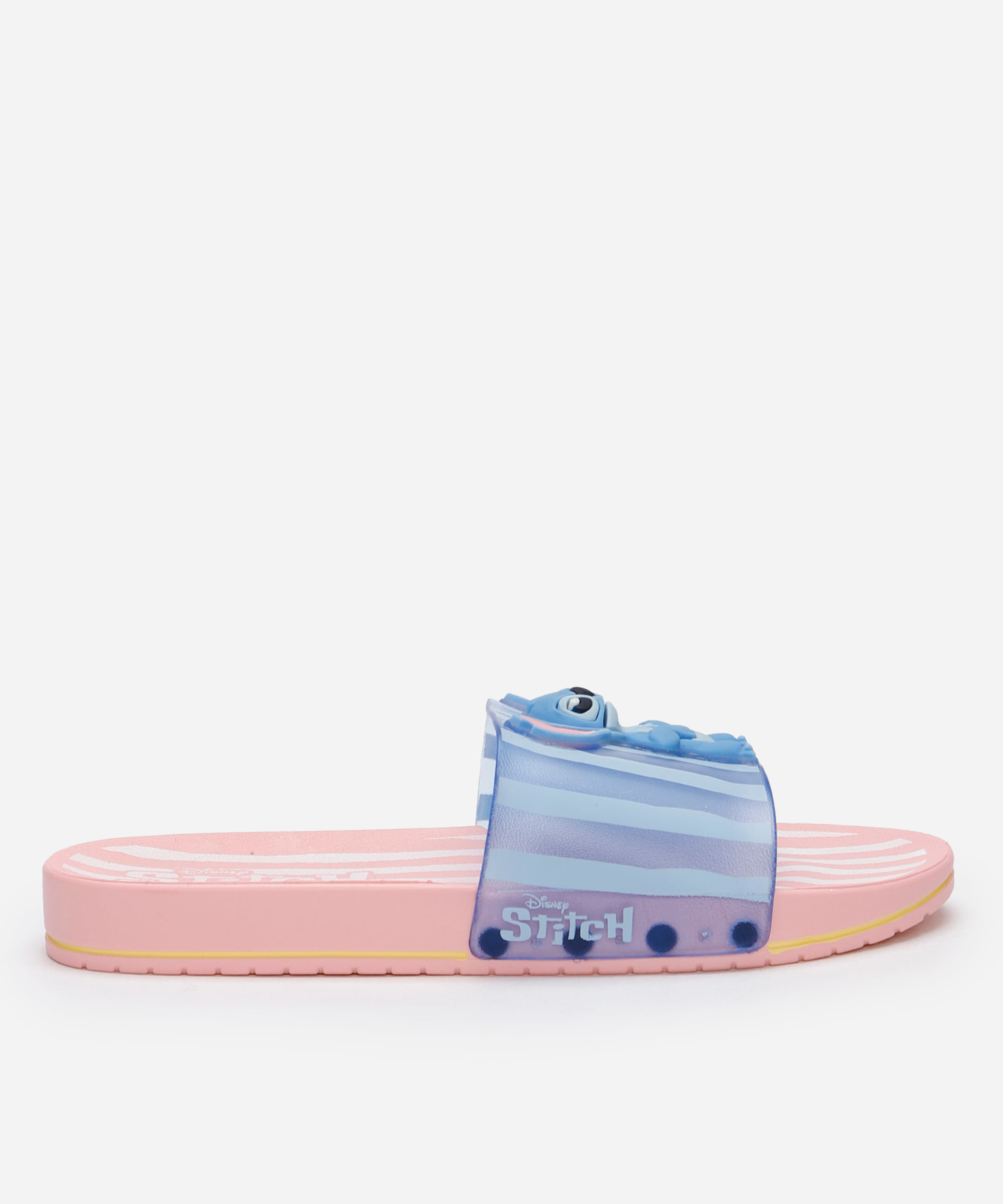 chinelo slide ipanema stitch listrado rosa