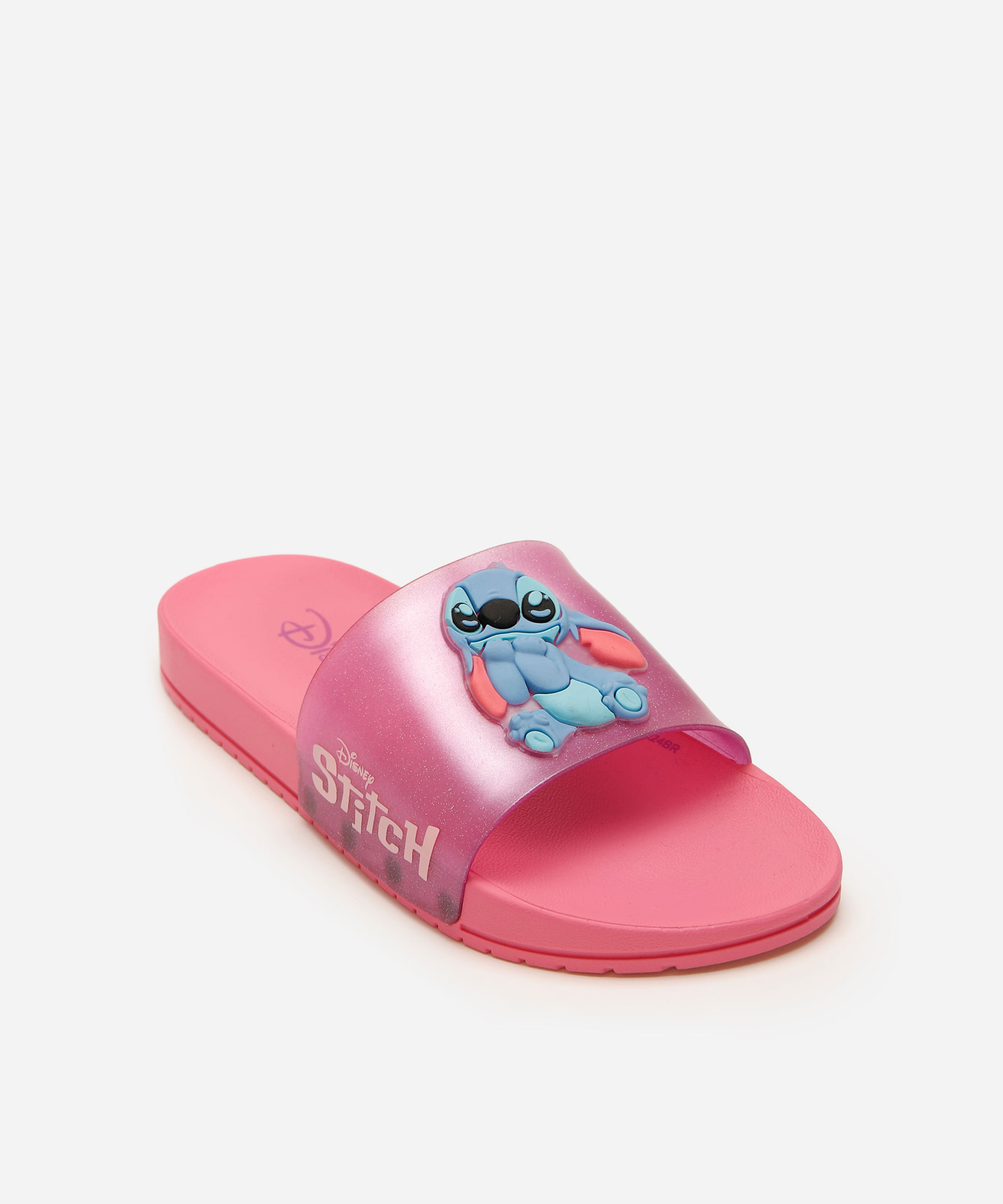 chinelo slide infantil stitch rosa