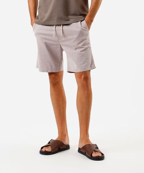 short masculino relaxed de sarja cinza