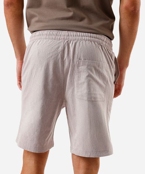 short masculino relaxed de sarja cinza
