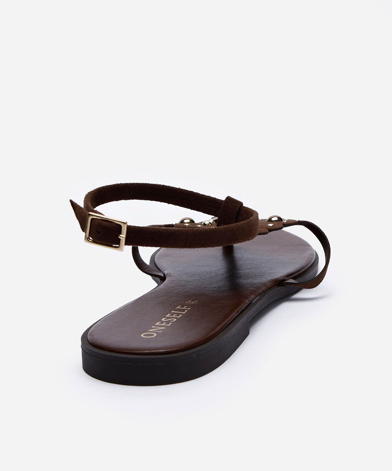 rasteirinha feminina com tachas marrom