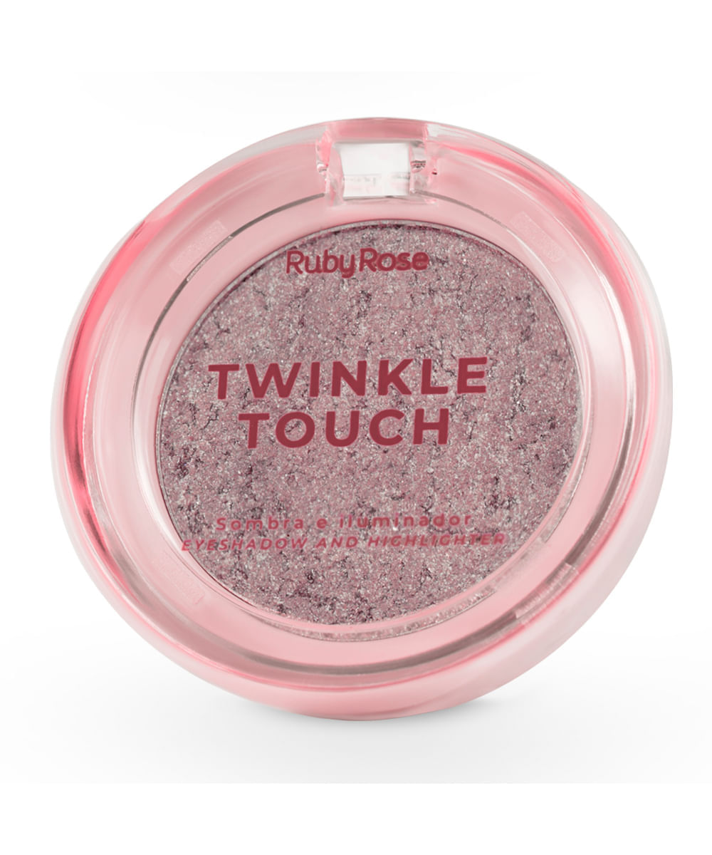 sombra e iluminador ruby rose twinkle touch pink luster rosa