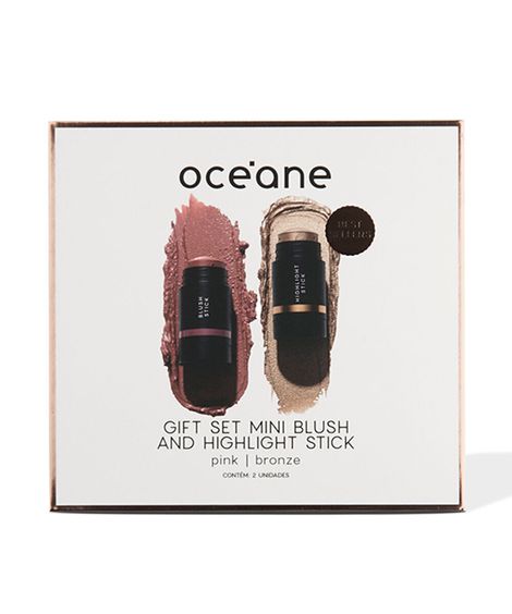 kit océane gift set mini blush e iluminador highlight stick