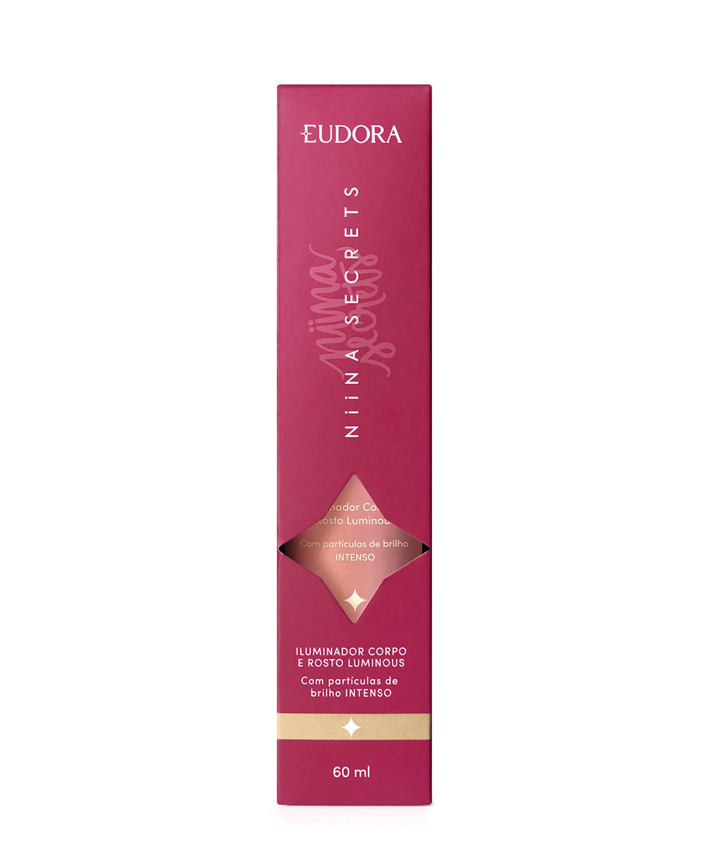 niina secrets iluminador corpo e rosto luminous 60ml dourado