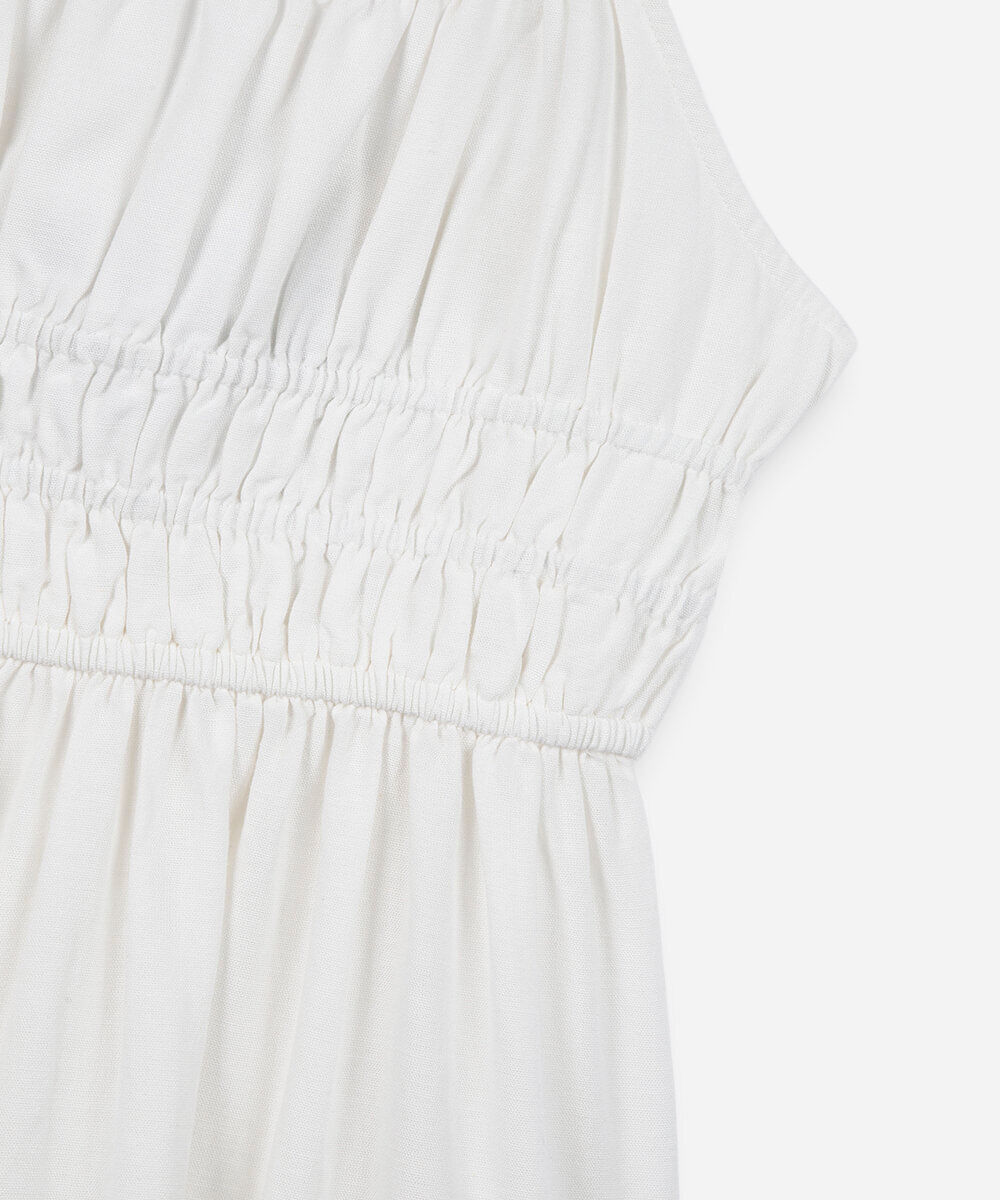 vestido curto juvenil com alças finas off white