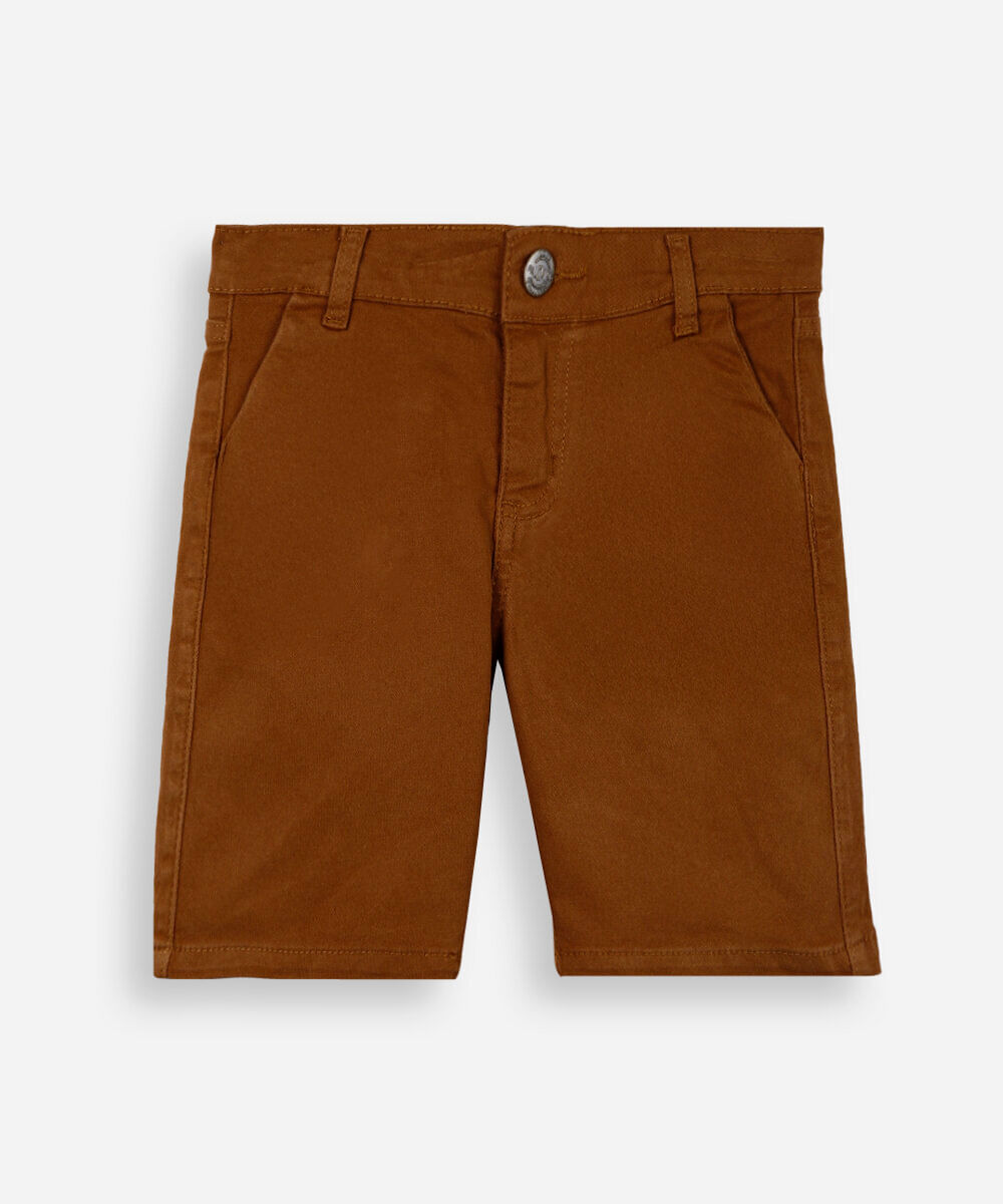 bermuda infantil chino marrom