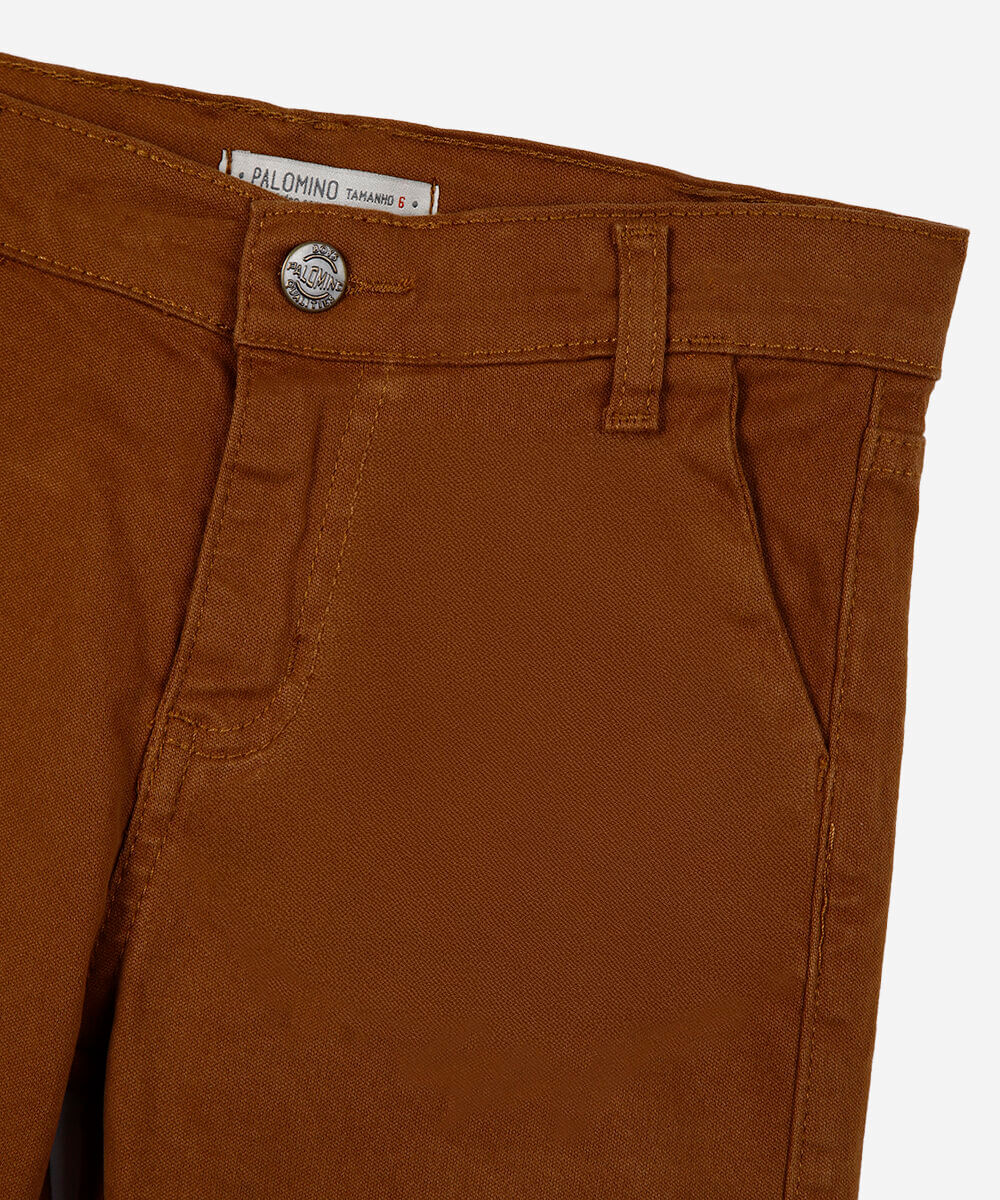 bermuda infantil chino marrom