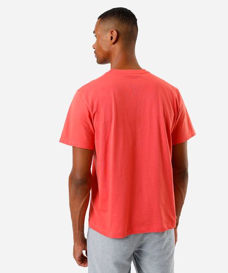 camiseta comfort masculina de algodão porto del mare vermelha