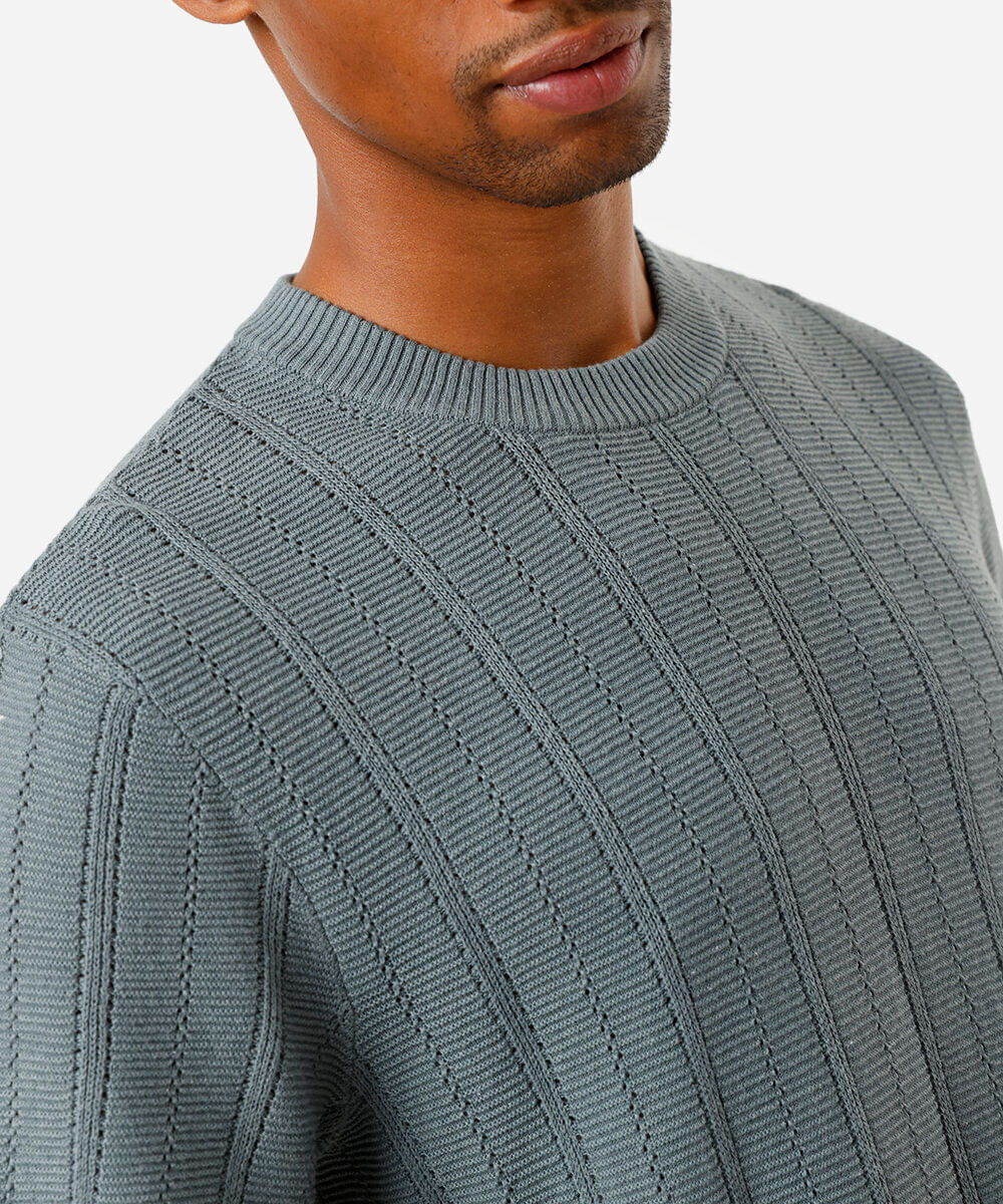 camiseta masculina de tricô manga curta verde
