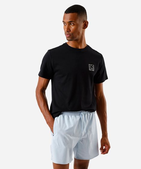 short cós elástico bolso com zíper