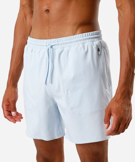 short cós elástico bolso com zíper
