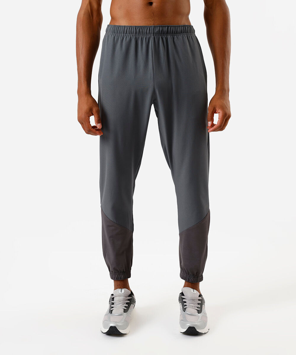 calça jogger esportiva cinza