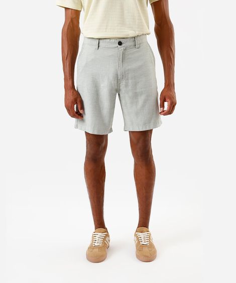 bermuda masculina reta com linho verde