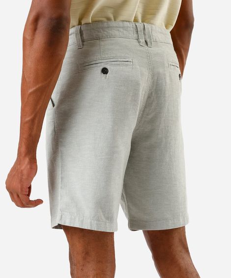 bermuda masculina reta com linho verde