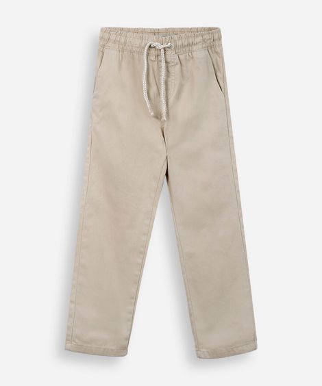calça infantil jogger bege