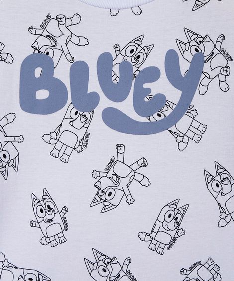 pijama infantil bluey full colorir off white