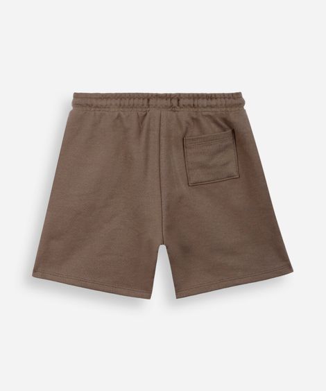short infantil com recortes marrom