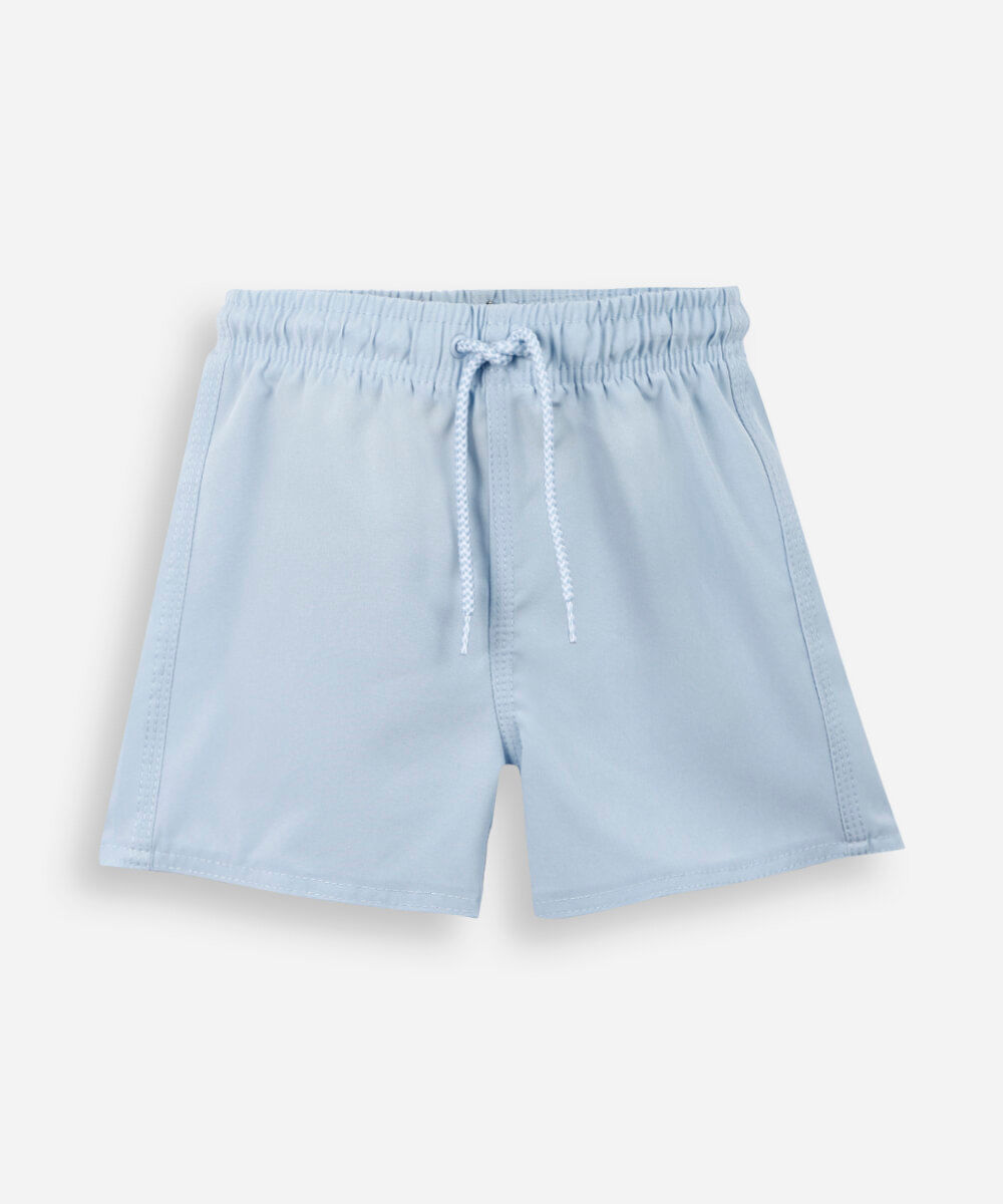 boardshort infantil com bolso azul