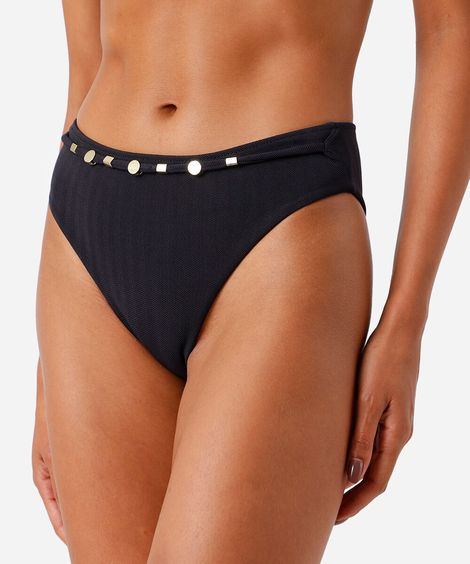 calcinha biquíni conforto miçangas preta