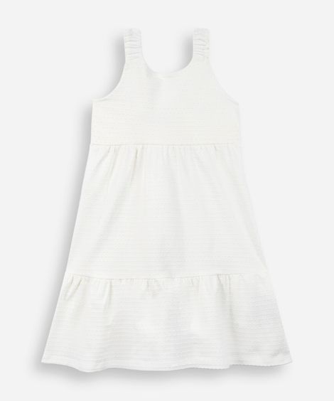 vestido infantil orabolas cavado off white