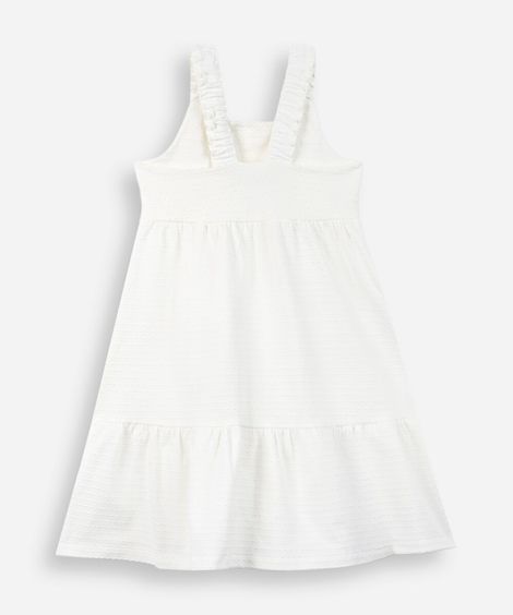 vestido infantil orabolas cavado off white