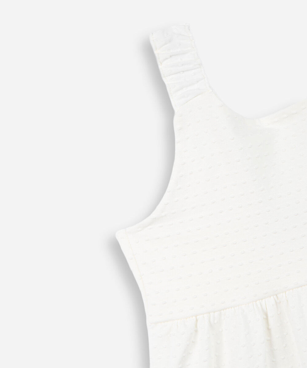 vestido infantil orabolas cavado off white