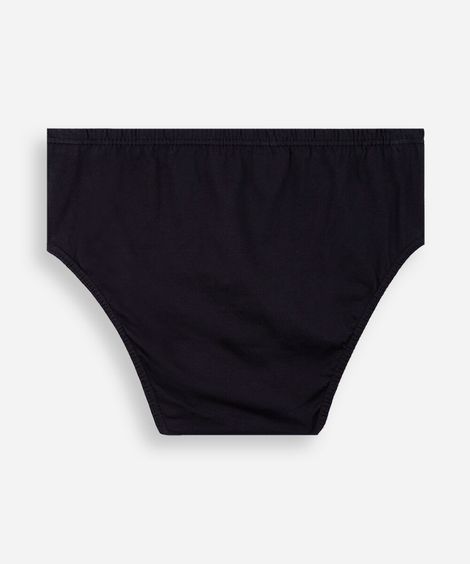 kit de 3 cuecas masculina em algodão preto