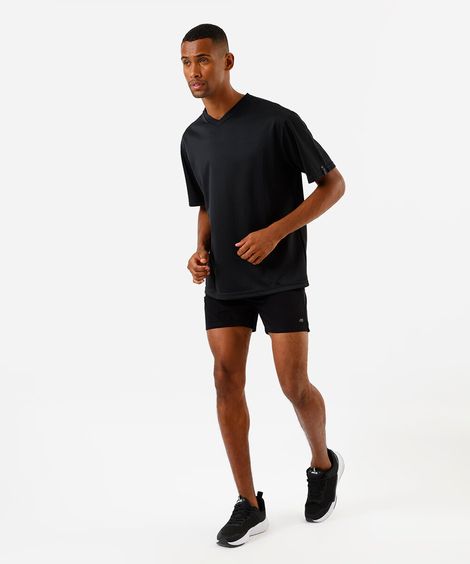 bermuda esportiva cós elástico ace preto