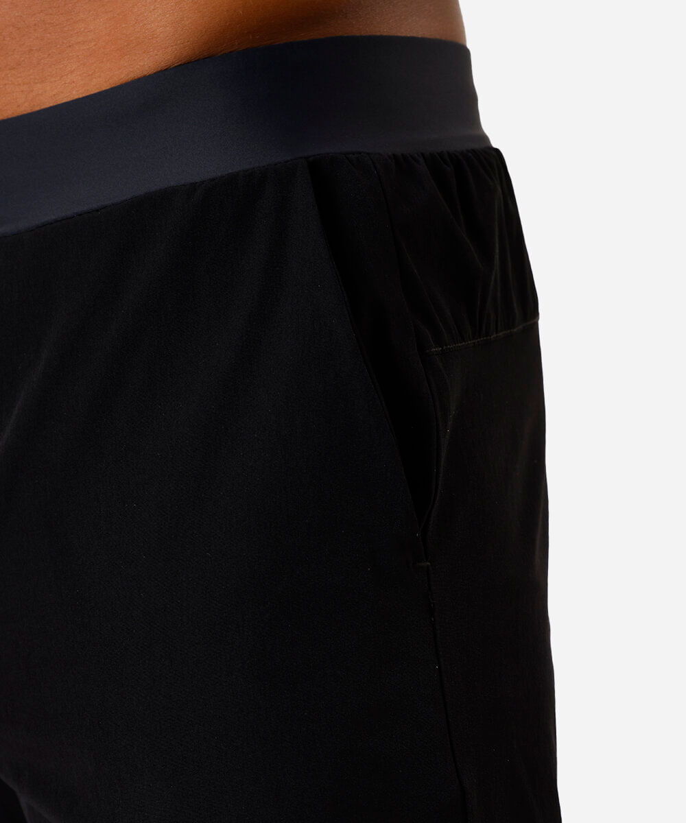 bermuda esportiva cós elástico preto