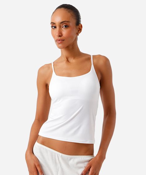 regata básica feminina com bojo off white