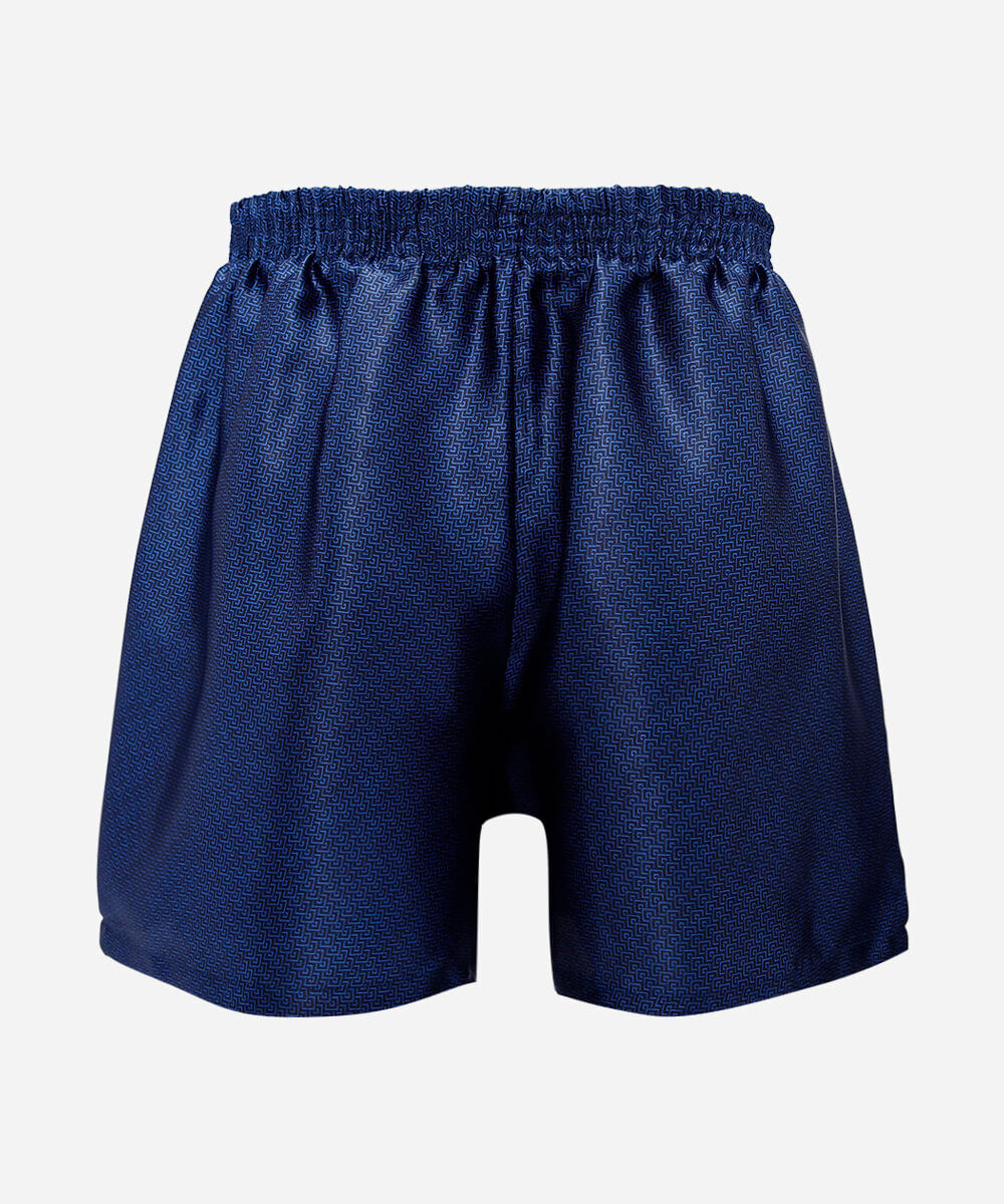 cueca samba canção masculina estampada acetinada azul