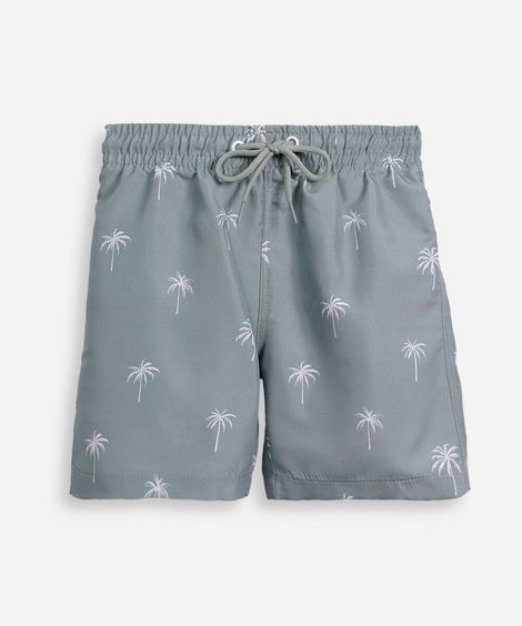 short boardshort infantil coqueiros verde