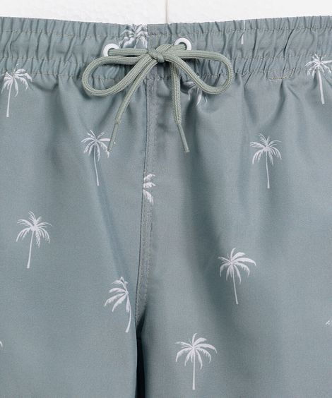 short boardshort infantil coqueiros verde