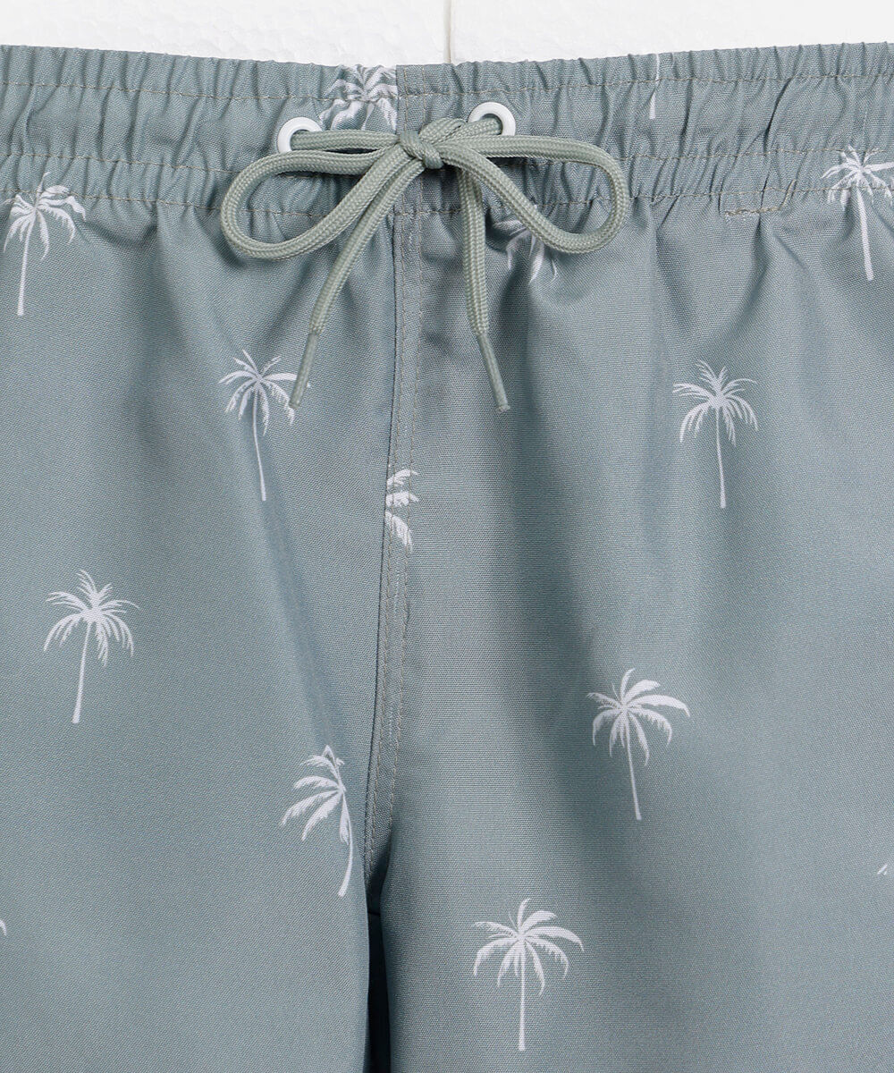short boardshort infantil coqueiros verde