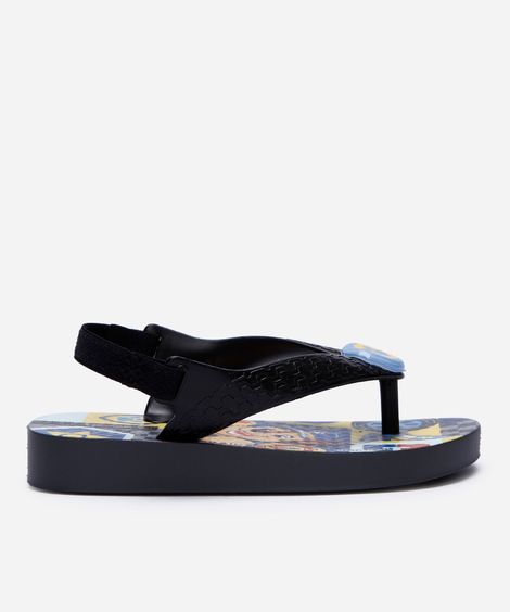 chinelo baby ipanema patrulha canina preto