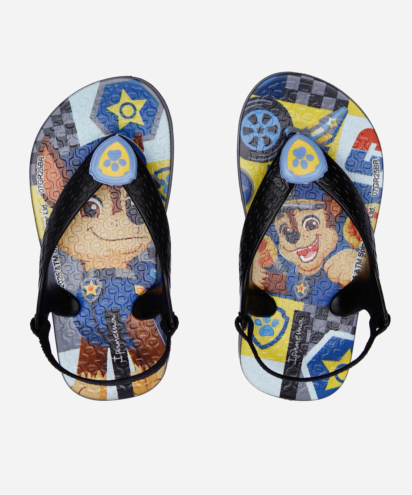 chinelo baby ipanema patrulha canina preto