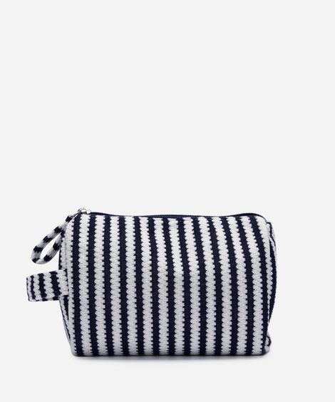 necessaire feminina listrada azul