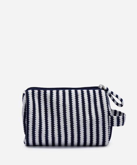necessaire feminina listrada azul