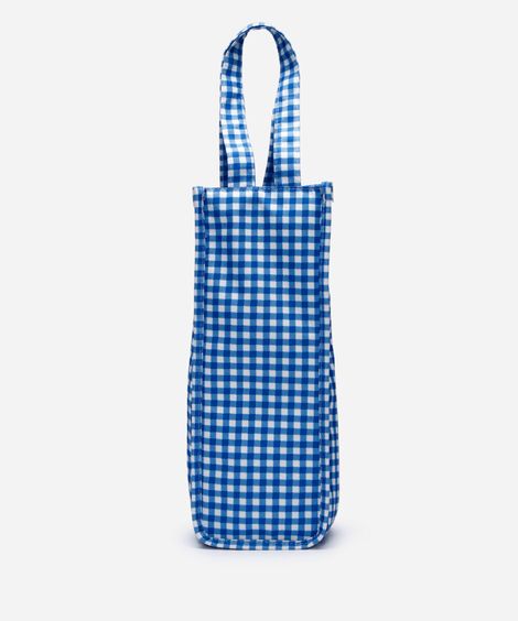 bolsa sacola de vinho vichy lagosta azul
