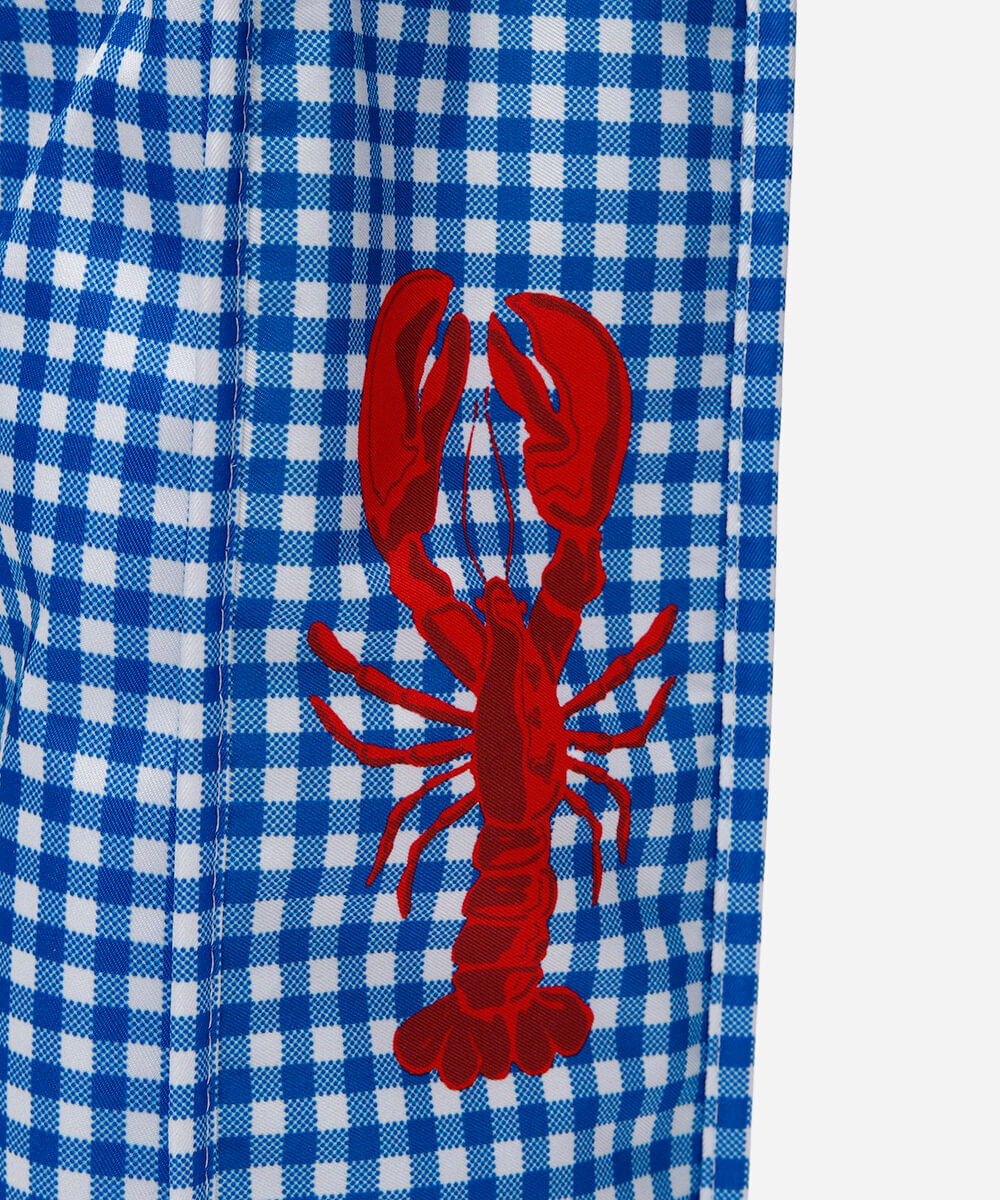 bolsa sacola de vinho vichy lagosta azul