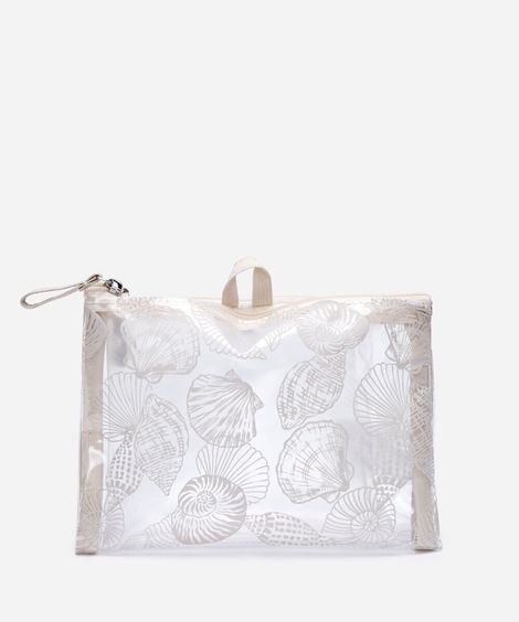 necessaire bolso duplo concha off white