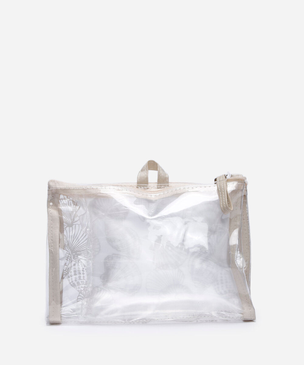 necessaire bolso duplo concha off white