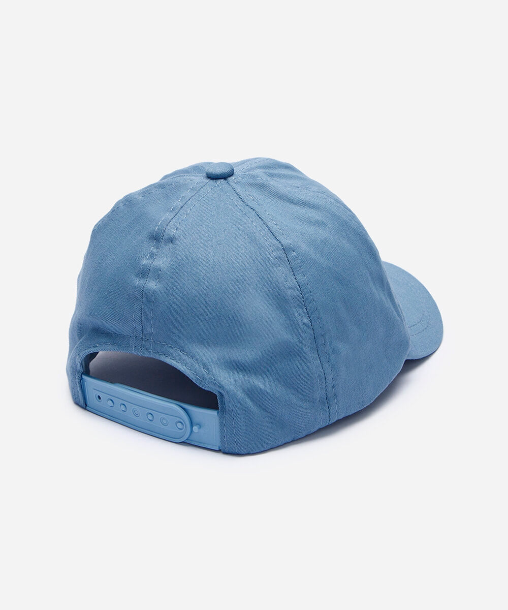 boné aba curva infantil com bordado coqueiro azul